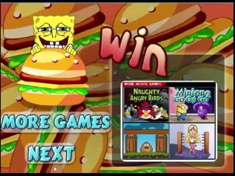 spongebob burger making game